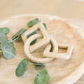 11" Wood Links - Square and Circle | Natural