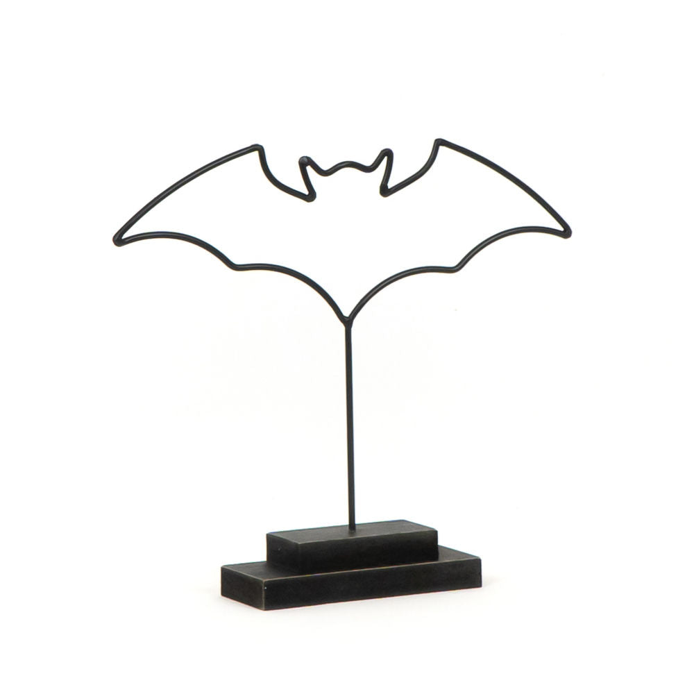 10.25" Metal Cutout on Stand - Bat | Black