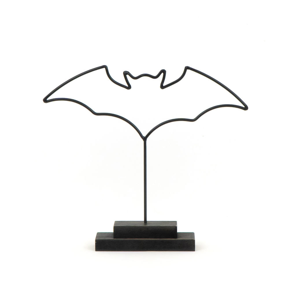 10.25" X 9.5" X 5" Metal Cutout On Stand (BAT) Black