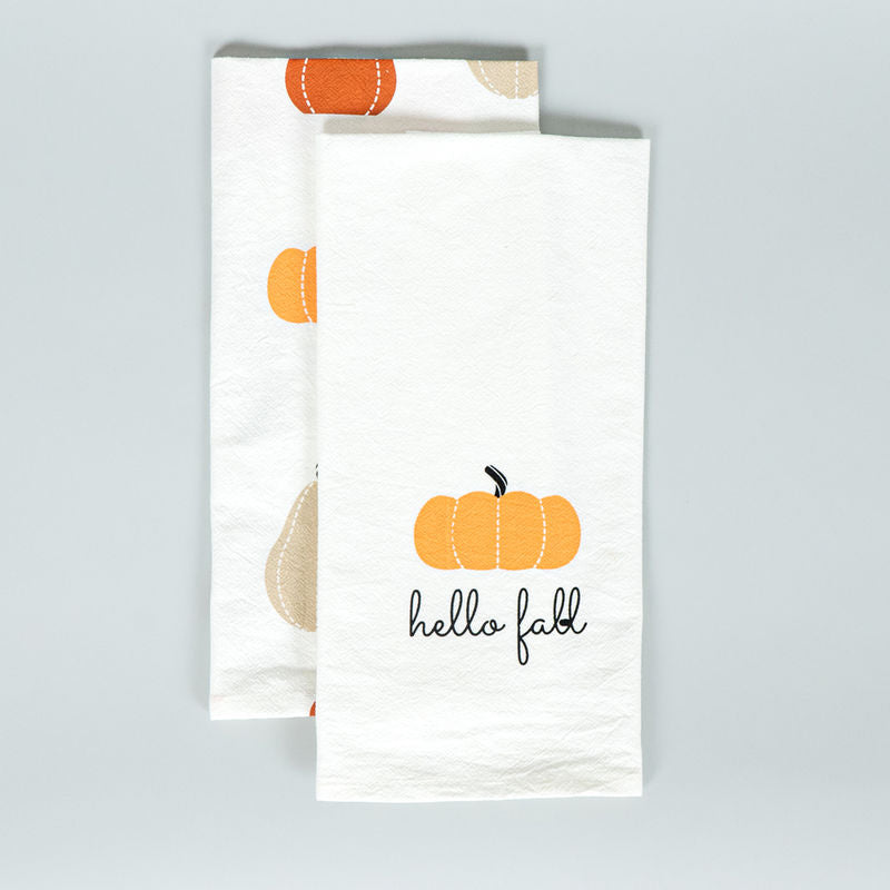 15" X 24" X .25"  Tea Towels Set of 2 (Fall/Pumpkin) Multicolor