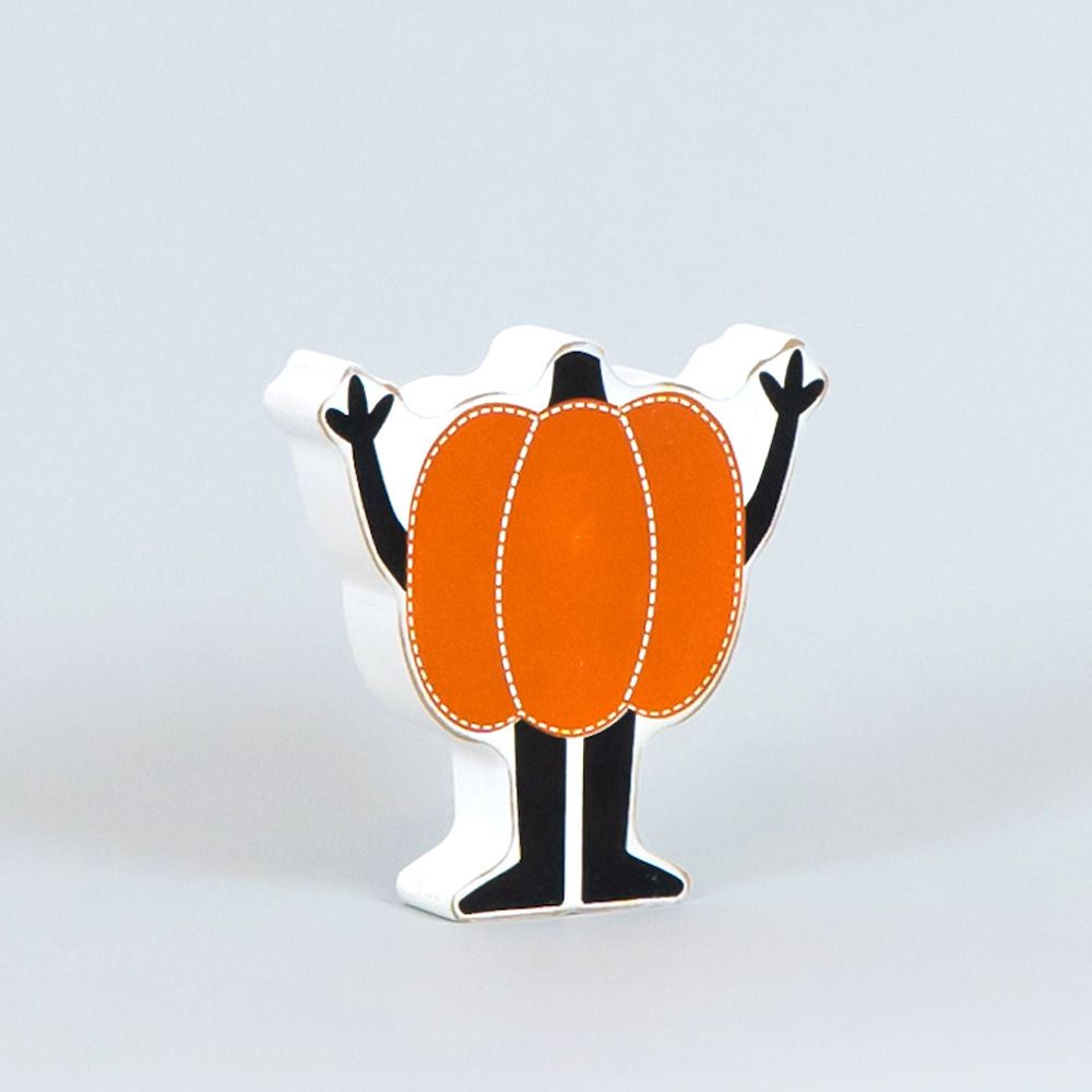5" Reversible Wood Cutout - Pumpkin Man | Multicolor
