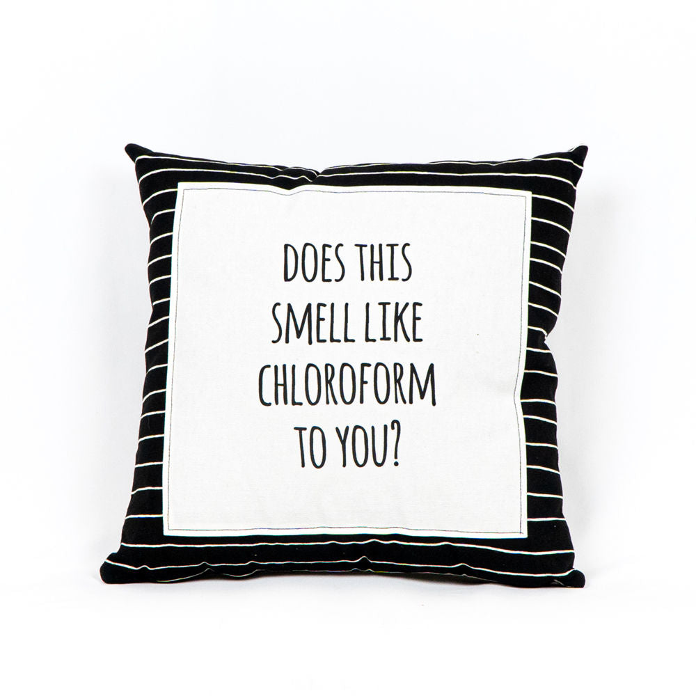 15" Canvas Pillow - Chloroform | Black and White