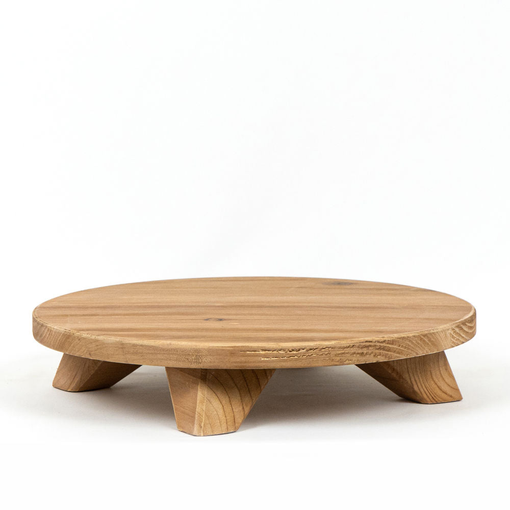 15" Round Wood Riser - Natural