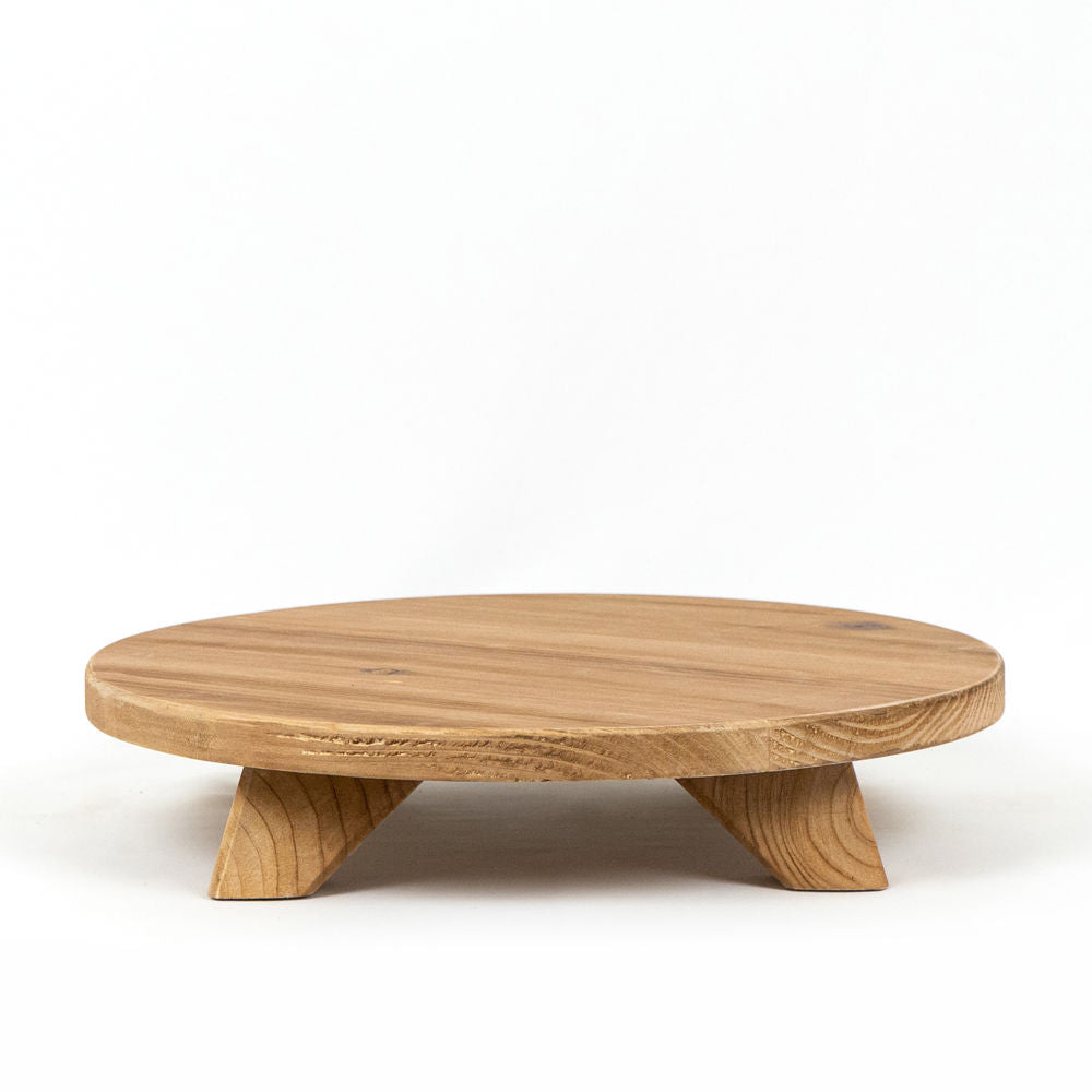 15" Round Wood Riser - Natural
