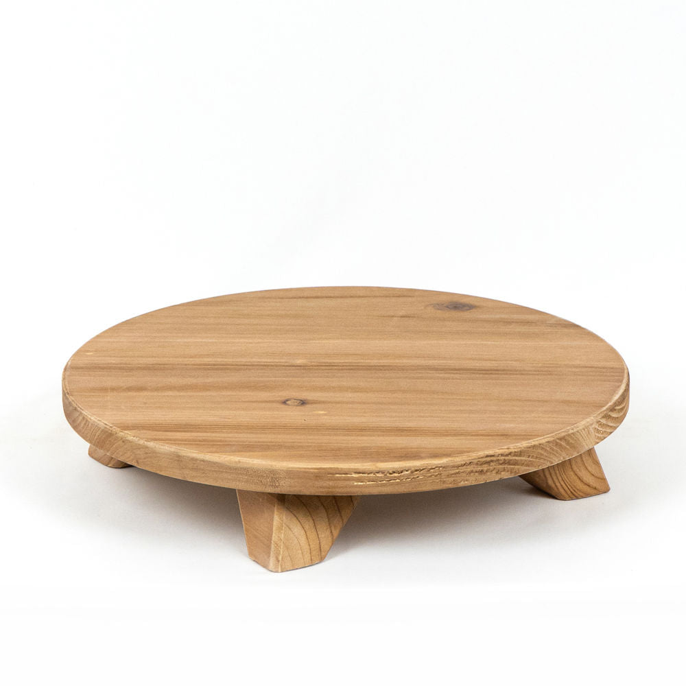 15" Round Wood Riser - Natural
