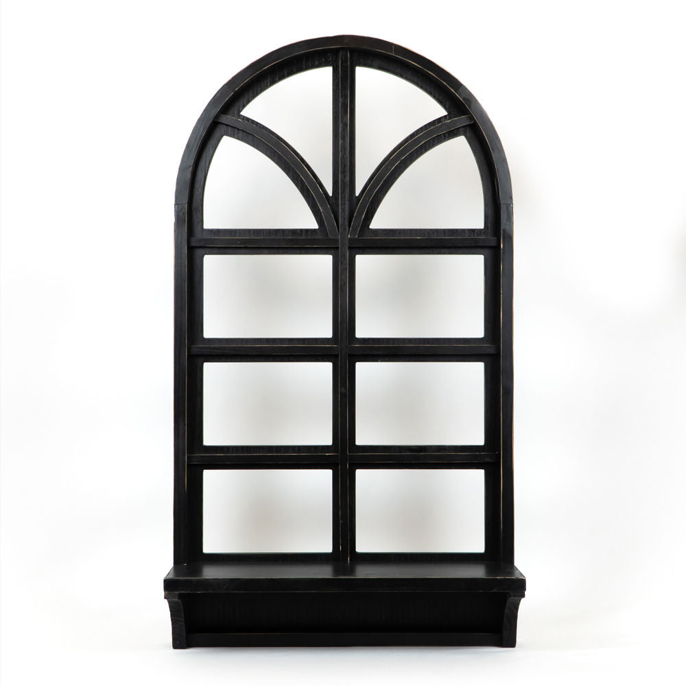 36" Wood Frame with Shelf - Window | Black
