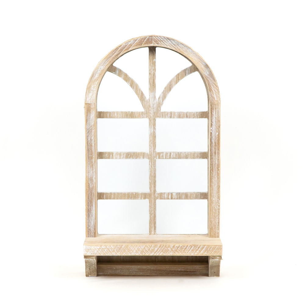 17" Window Wood Frame with Shelf - Natural