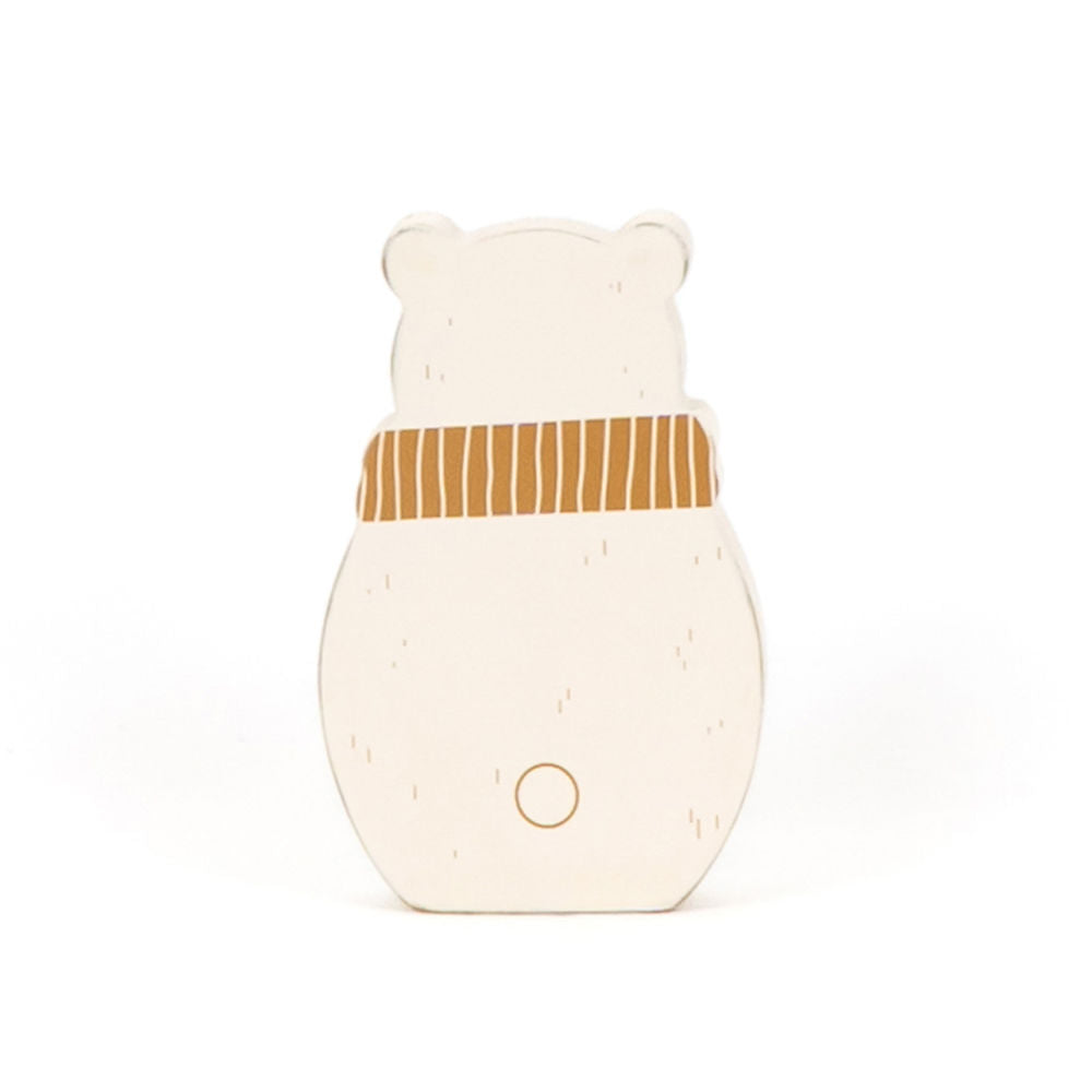 6" Chunky Wood Shape - Polar Bear