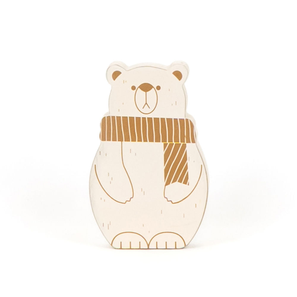 6" Chunky Wood Shape - Polar Bear