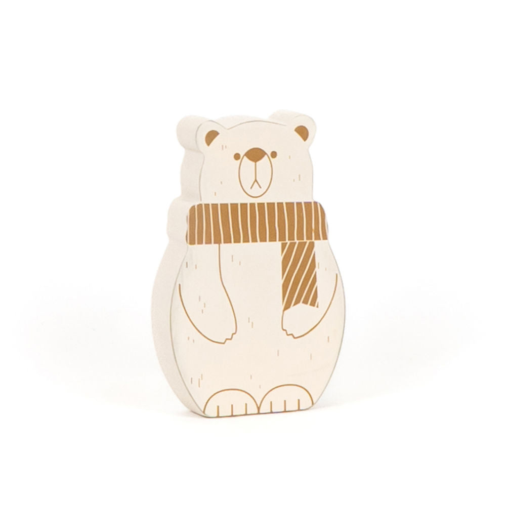 6" Chunky Wood Shape - Polar Bear