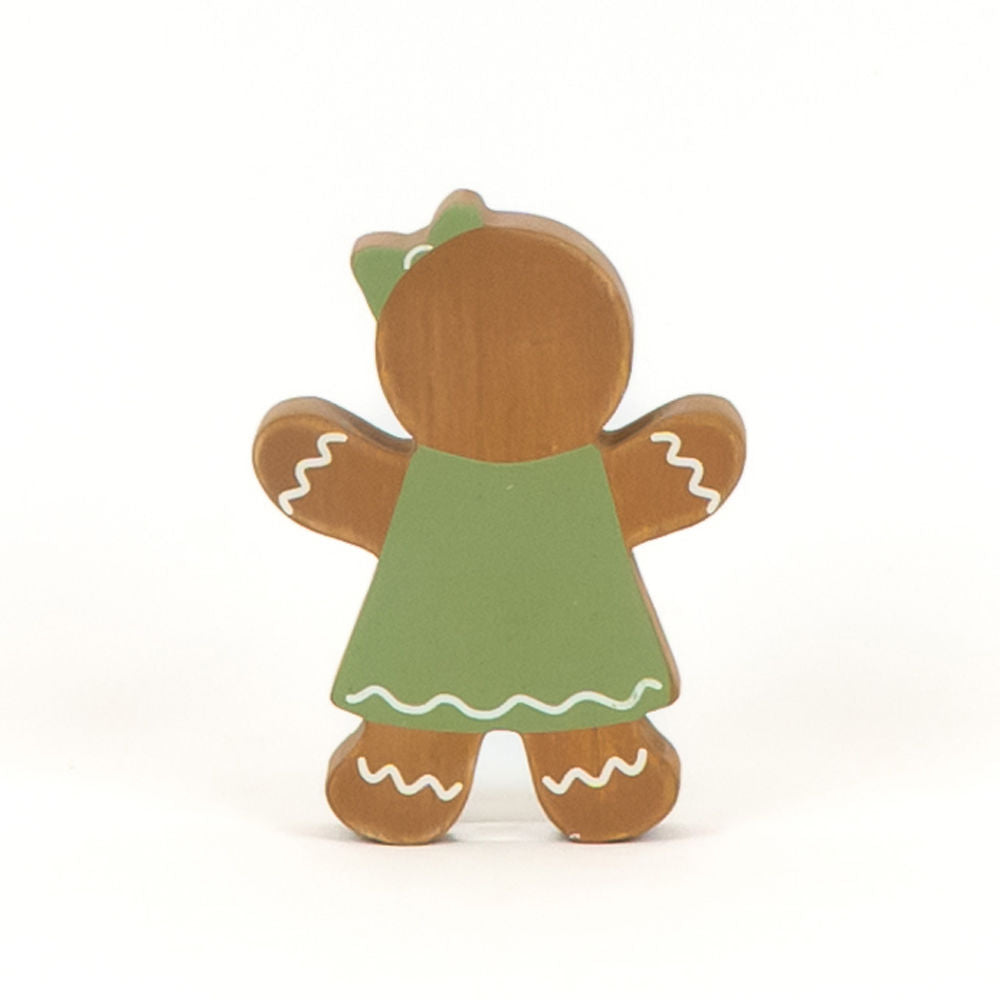 5" Chunky Wood Shape - Girl Gingerbread
