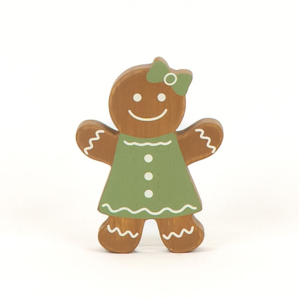 5" Chunky Wood Shape - Girl Gingerbread