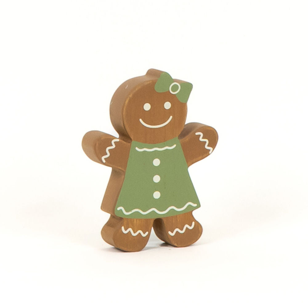 5" Chunky Wood Shape - Girl Gingerbread