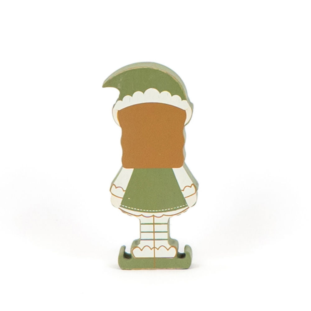 6" Chunky Wood Shape - Girl Elf | Feeling Frosty Collection
