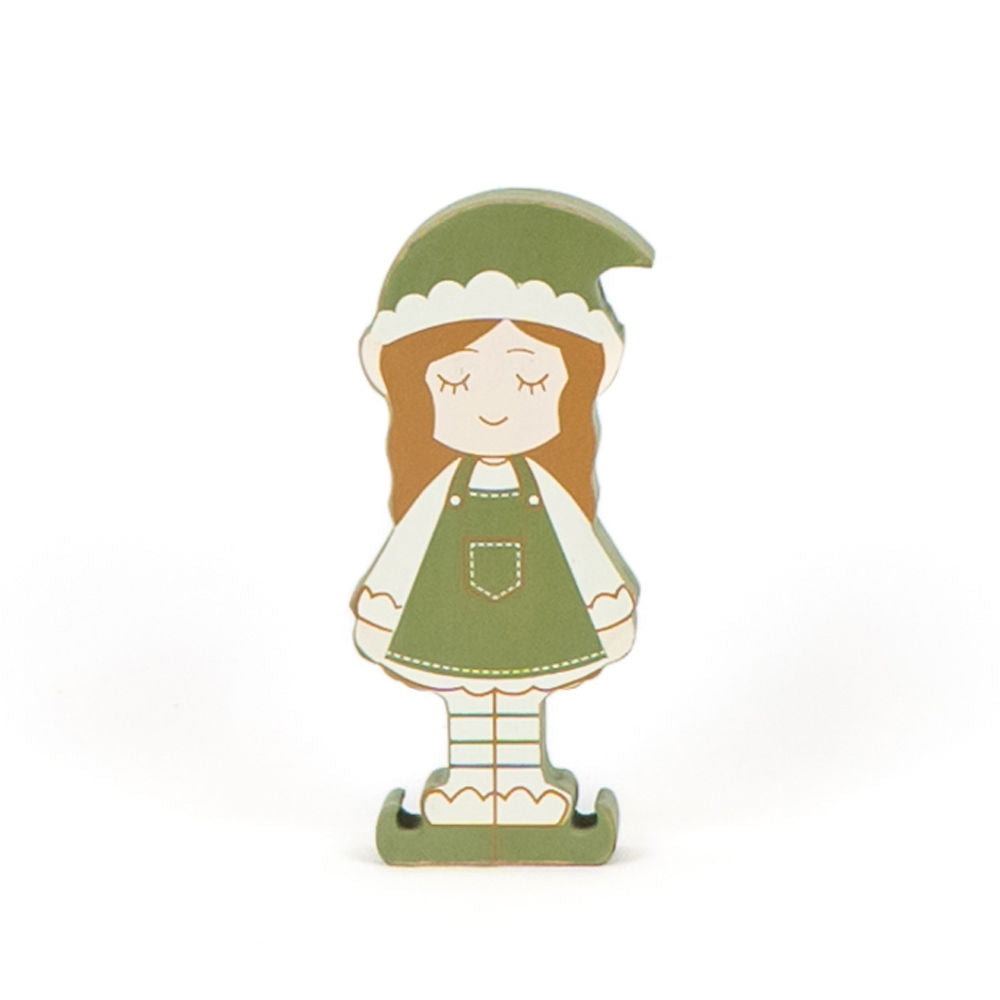 6" Chunky Wood Shape - Girl Elf | Feeling Frosty Collection