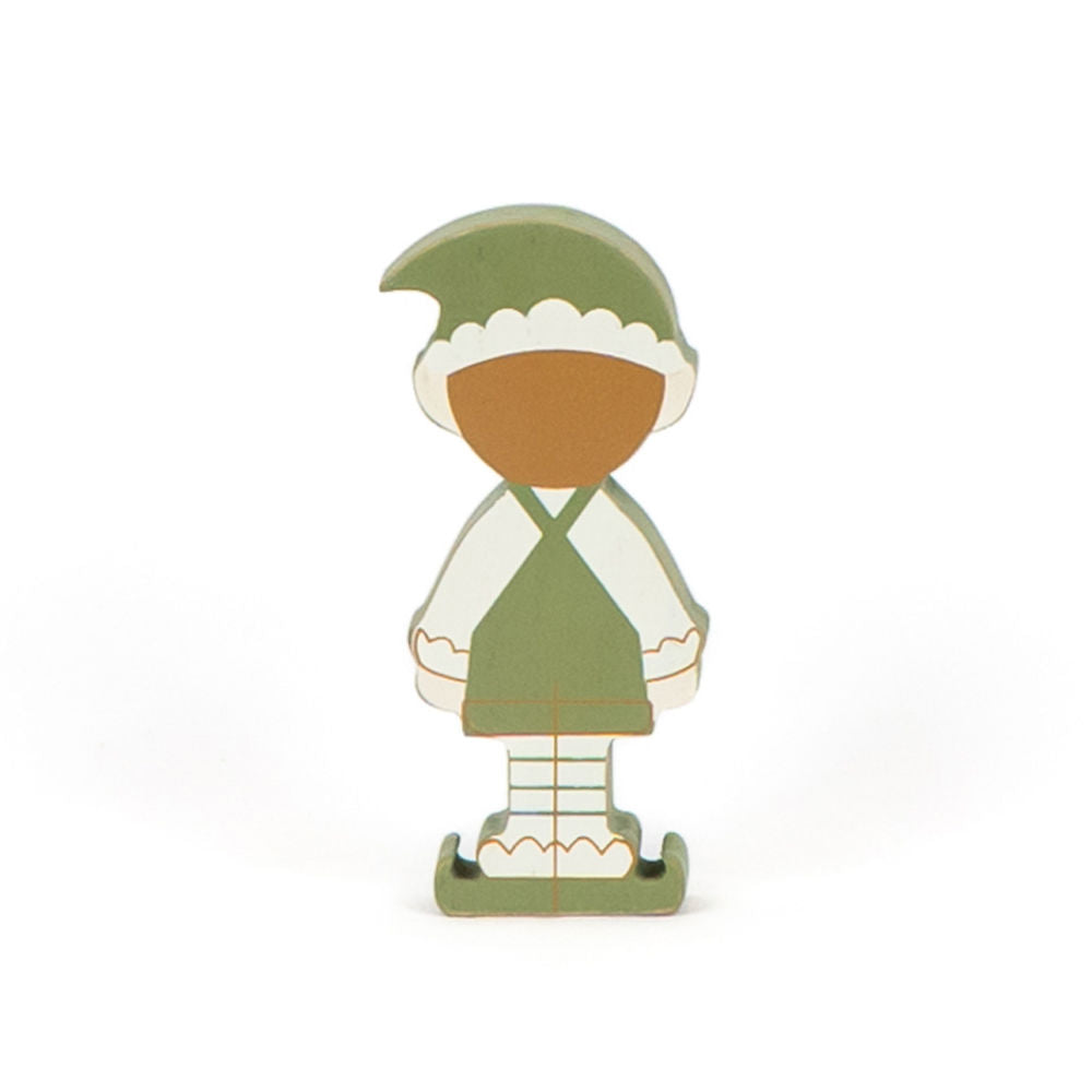 6" Chunky Wood Shape - Boy Elf | Feeling Frosty Collection
