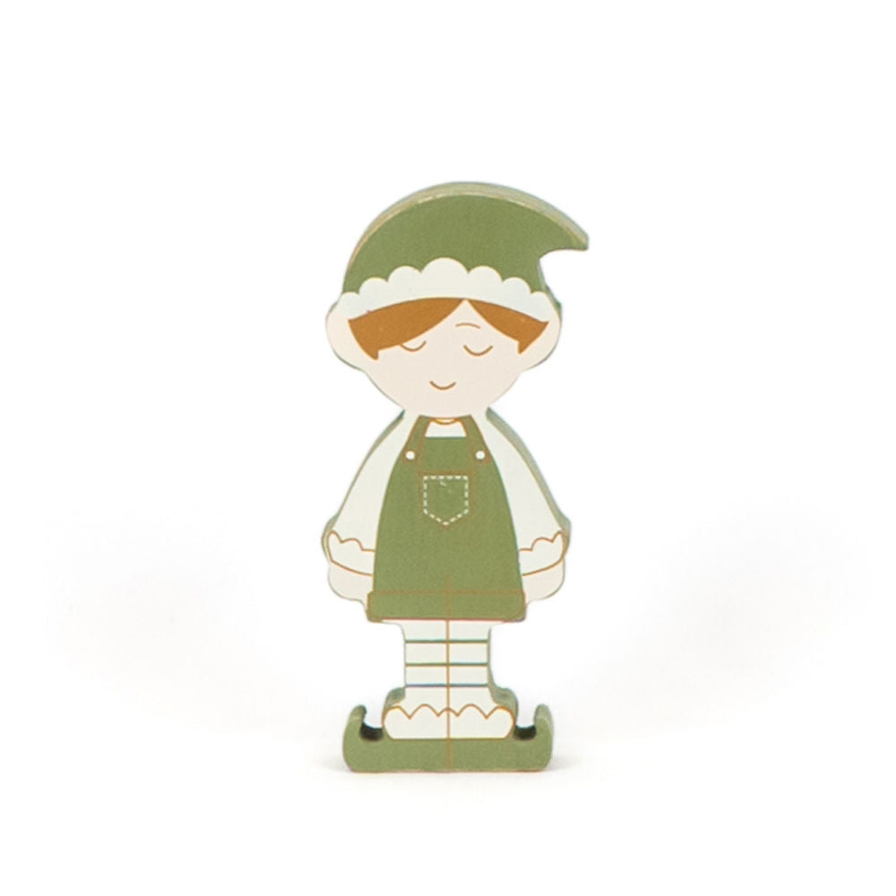 6" Chunky Wood Shape - Boy Elf | Feeling Frosty Collection