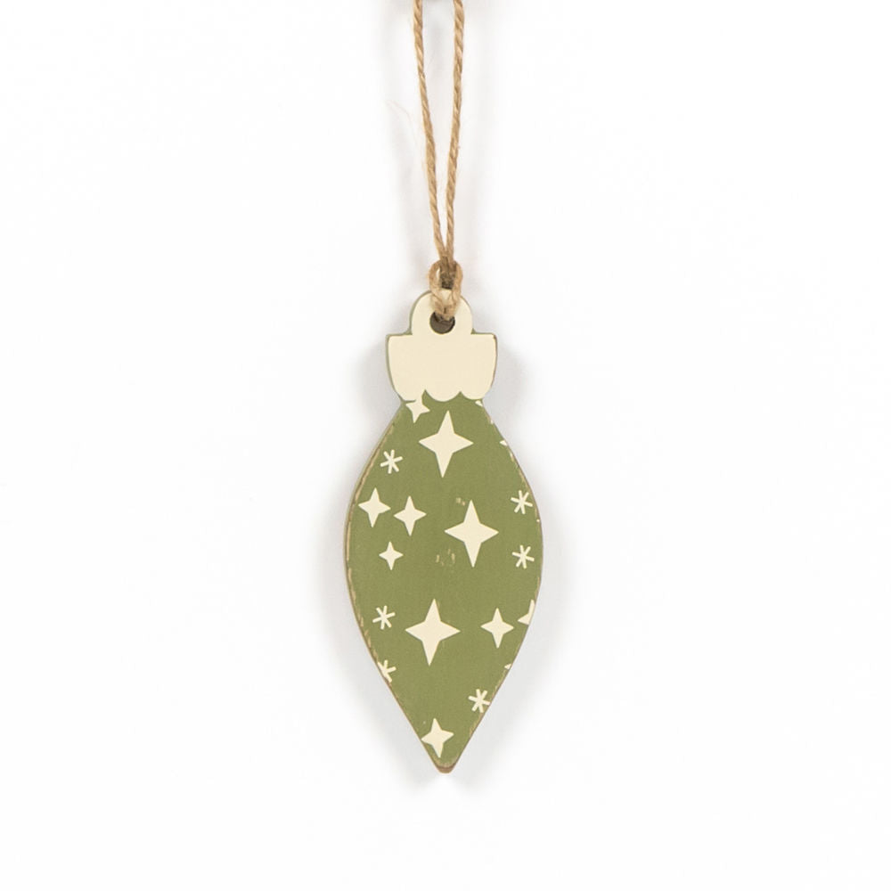4" Reversible Wood Ornament - Star/Stripe | Multicolor
