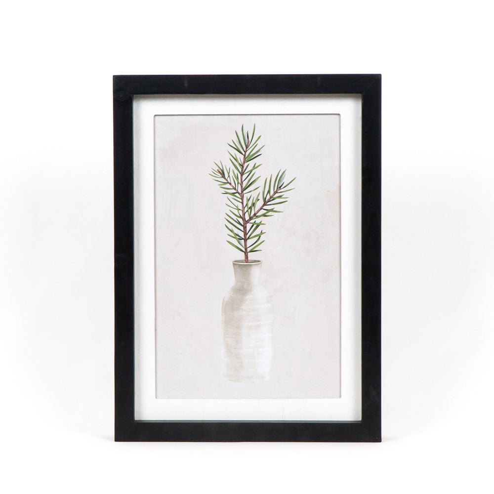 11" x 15" Reversible Wood Frame Sign - Plants/Vase | Multicolor