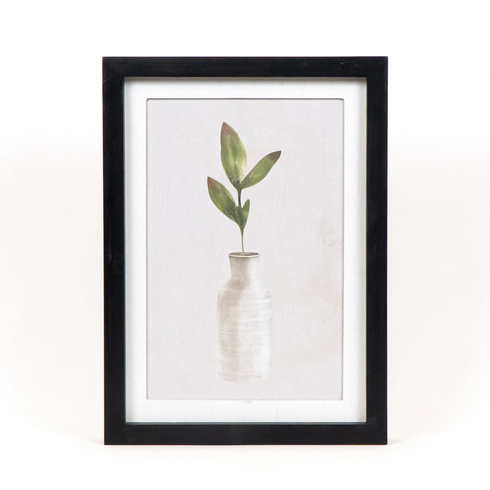11" x 15" Reversible Wood Frame Sign - Plants/Vase | Multicolor