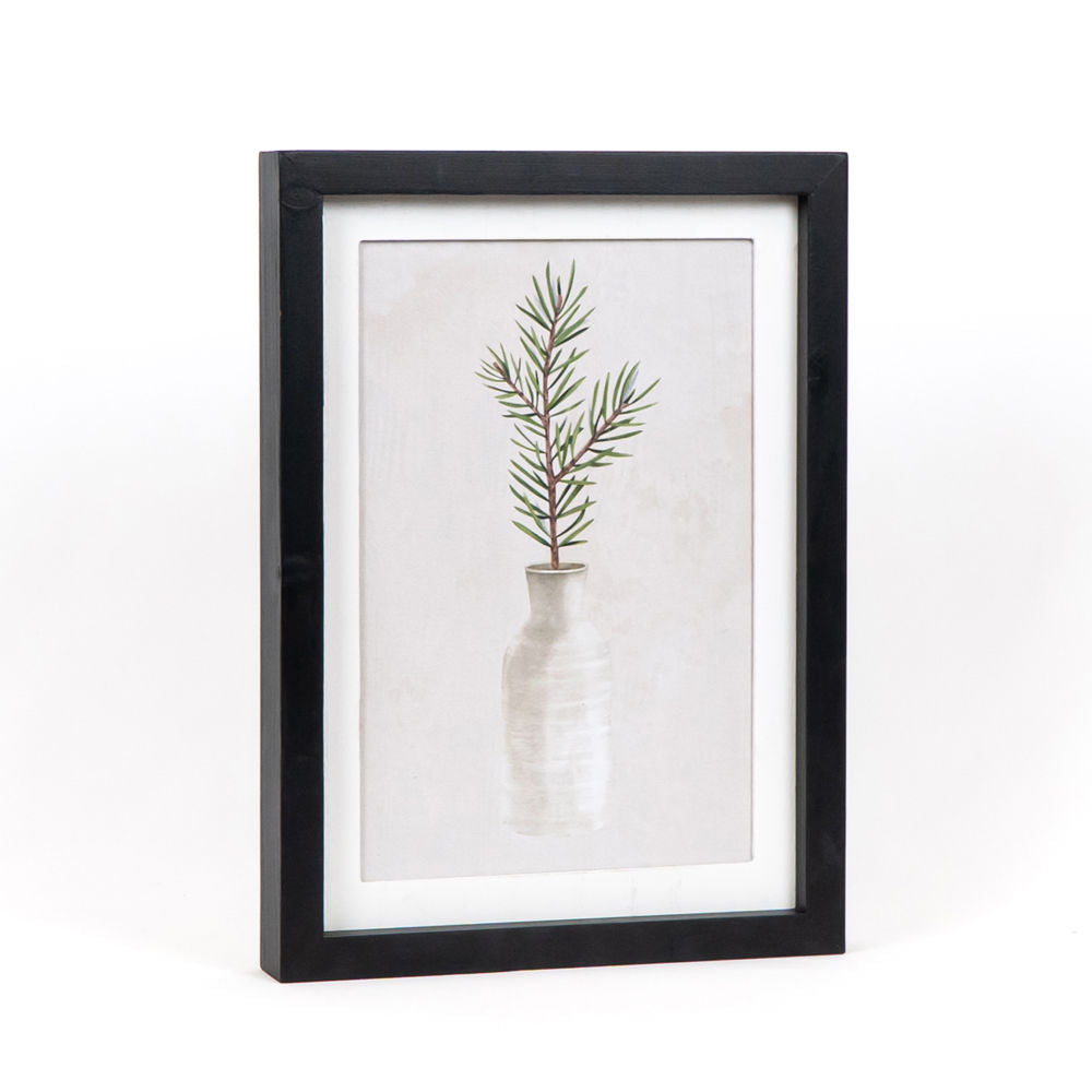 11" x 15" Reversible Wood Frame Sign - Plants/Vase | Multicolor