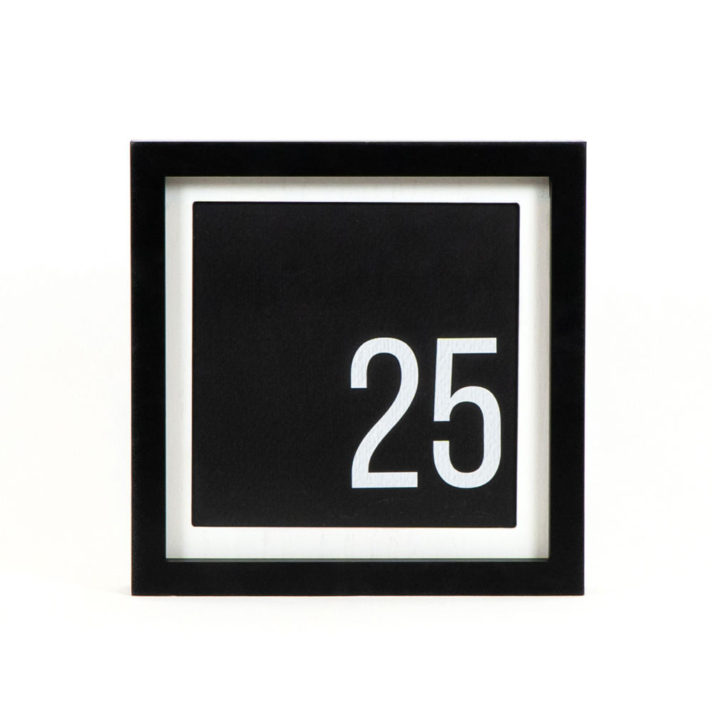 10" Reversible Wood Frame Sign - 25/Ampersand | Black and White
