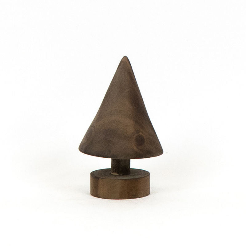 3.5" X 5.5" X 3.5" Wood Cutout On Stand  (Christmas Tree) Brown
