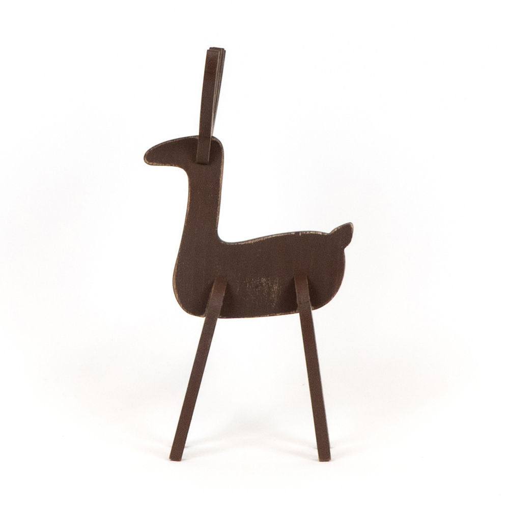 12" Wood Cutout - Reindeer | Brown