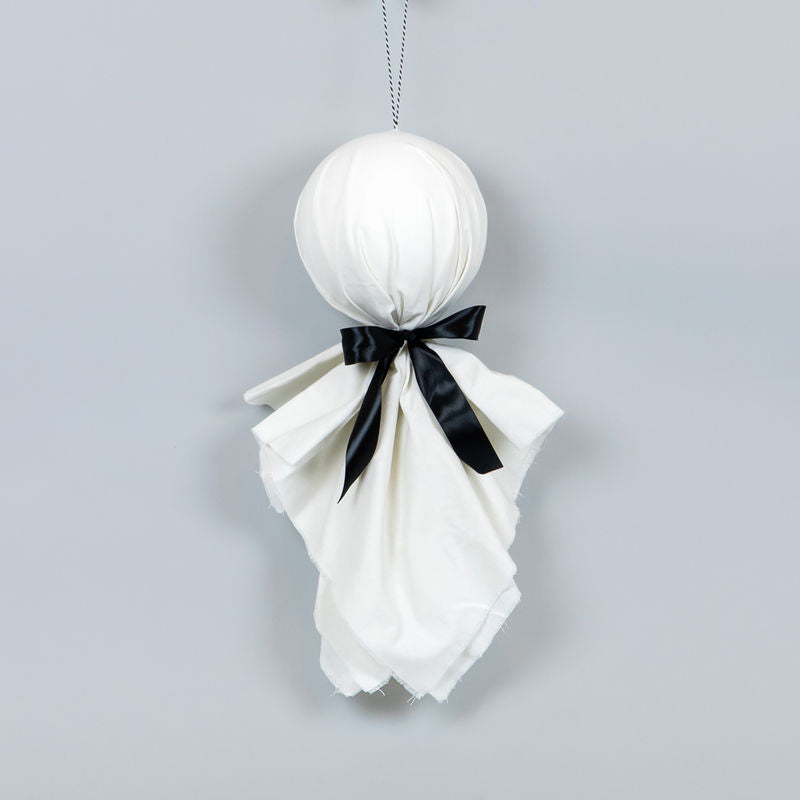 12" X 25.5" X 7" Cloth Ornament (Ghost) White/Black