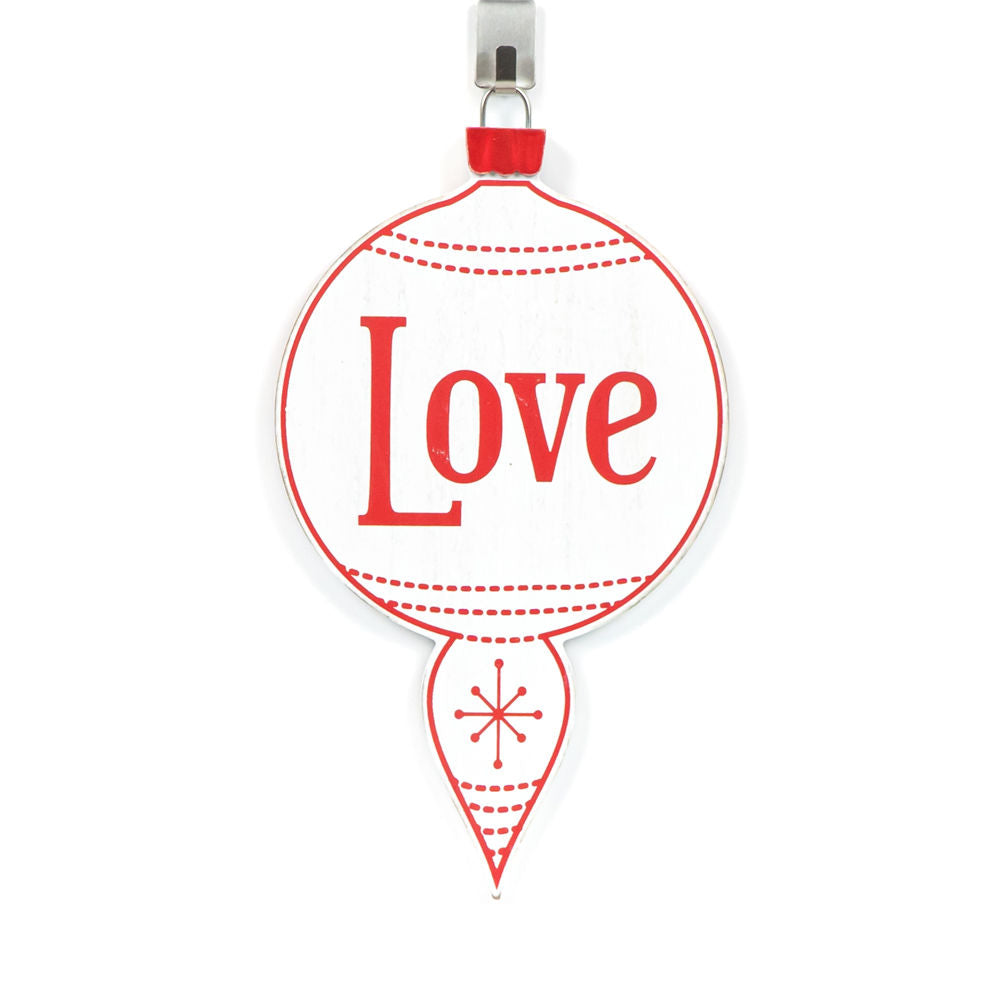 10" Reversible Wood Ornament - Love