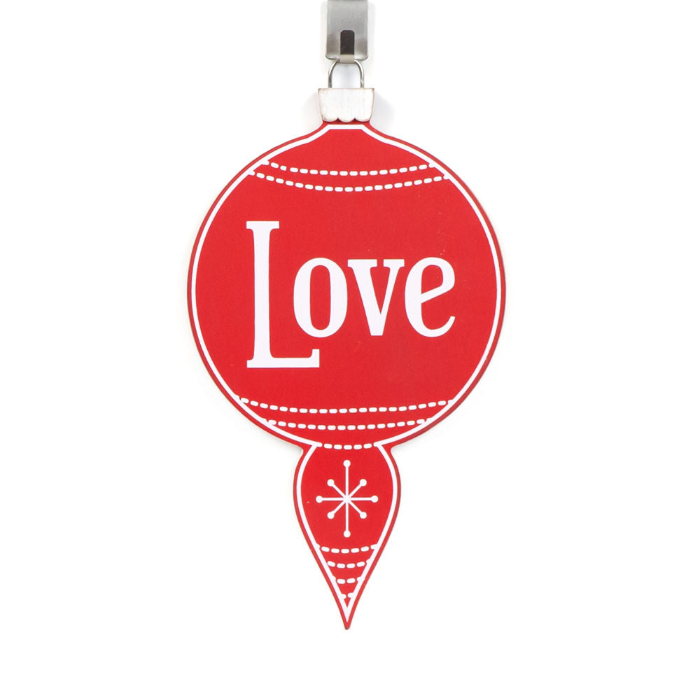 10" Reversible Wood Ornament - Love