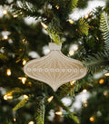 5" Wood Ornament - Lamp Dot | Natural, White and Black