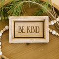 7" x 5" Reversible Wood Framed Sign - Be Merry and Be Kind | Snowflake