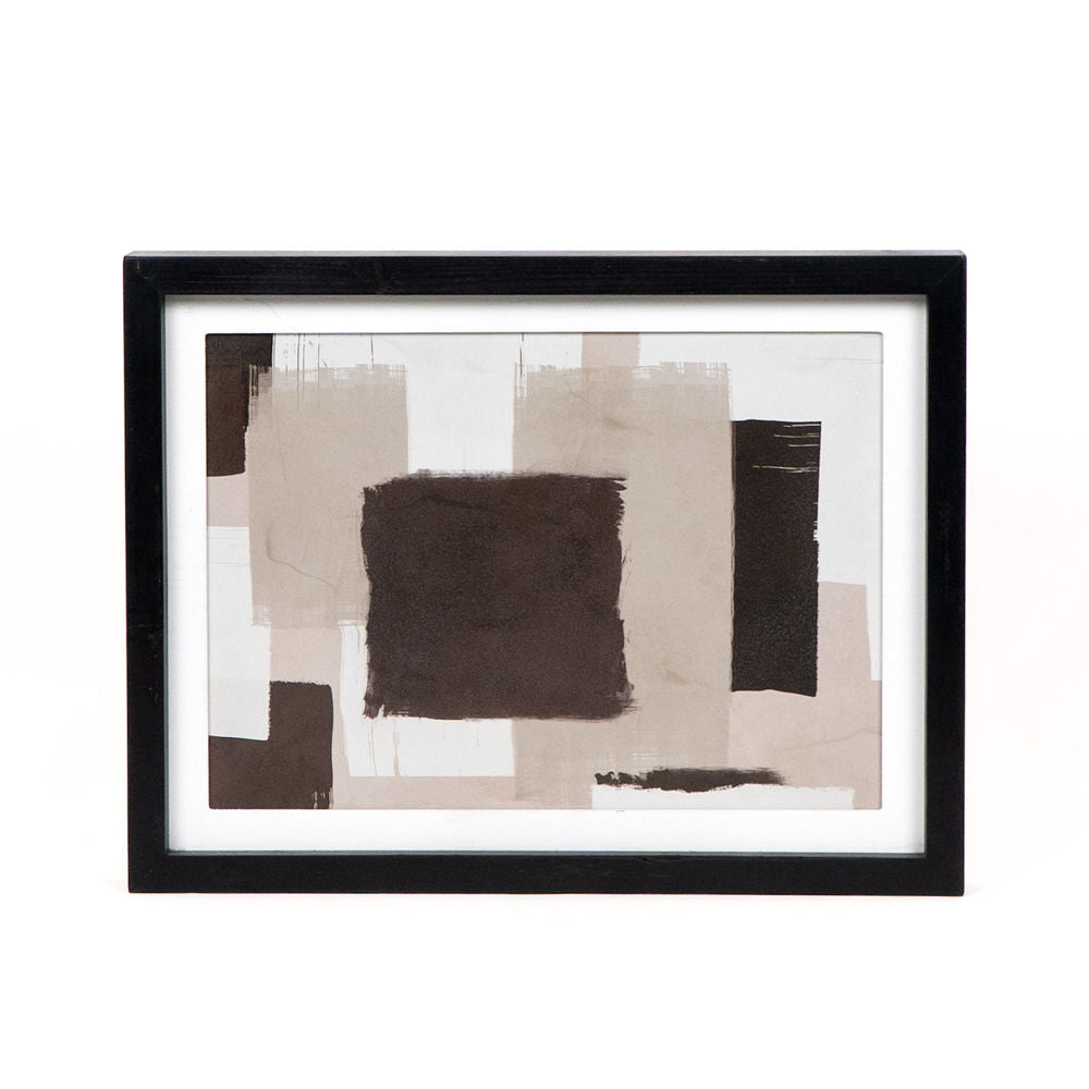 17" x 13" Reversible Wood Frame Sign - Flower and Abstract | Multicolor