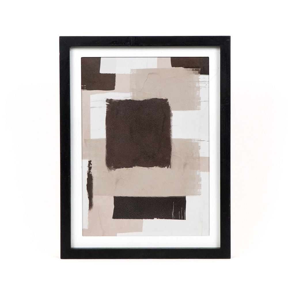 17" x 13" Reversible Wood Frame Sign - Flower and Abstract | Multicolor