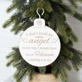 5" X 7" X .5 Wood Orn (Angel) White/Natural