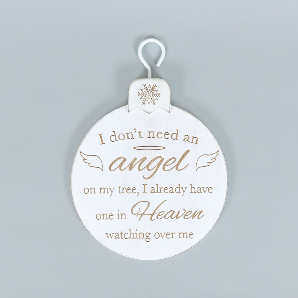 7" Wood Ornament - Angel in Heaven
