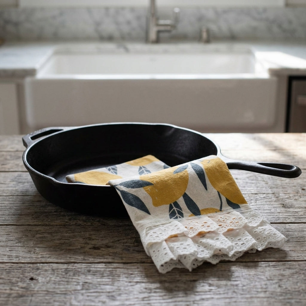 17x24 dish towel (LEMONS) multi
