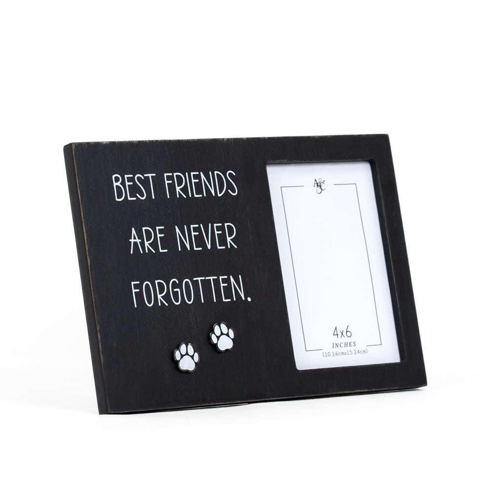10" x 7" Wood Photo Frame - Best Friends Are Never Forgotten | Holds 4x6 Photo