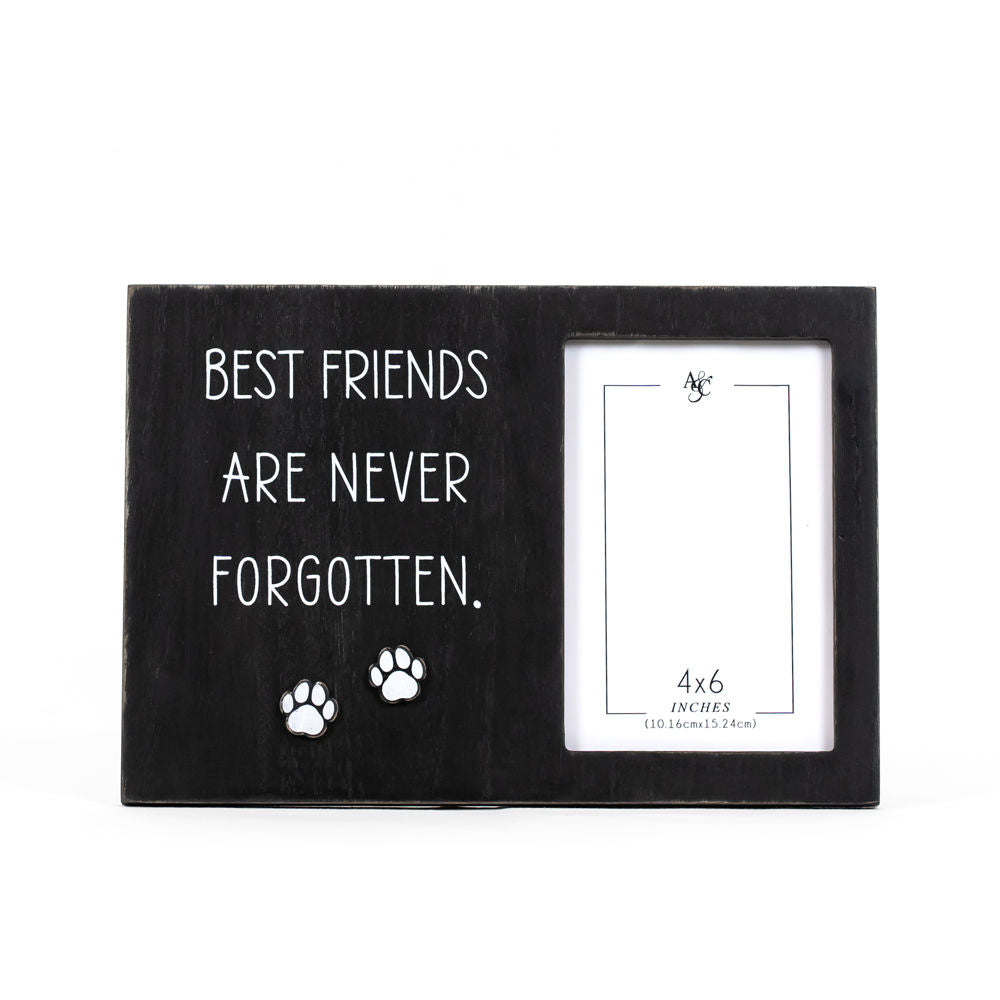 10" x 7" Wood Photo Frame - Best Friends Are Never Forgotten | Holds 4x6 Photo