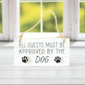 6" x 3" Reversible Hanging Wood Tile - Dog/Cat Approved | White and Black | Fur Babies Collection