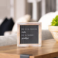 5" Reversible Wood Framed Sign - Bed and Snoring | White and Black