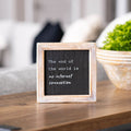 5" Reversible Wood Frame Sign - Autocorrect/Internet | Black and White