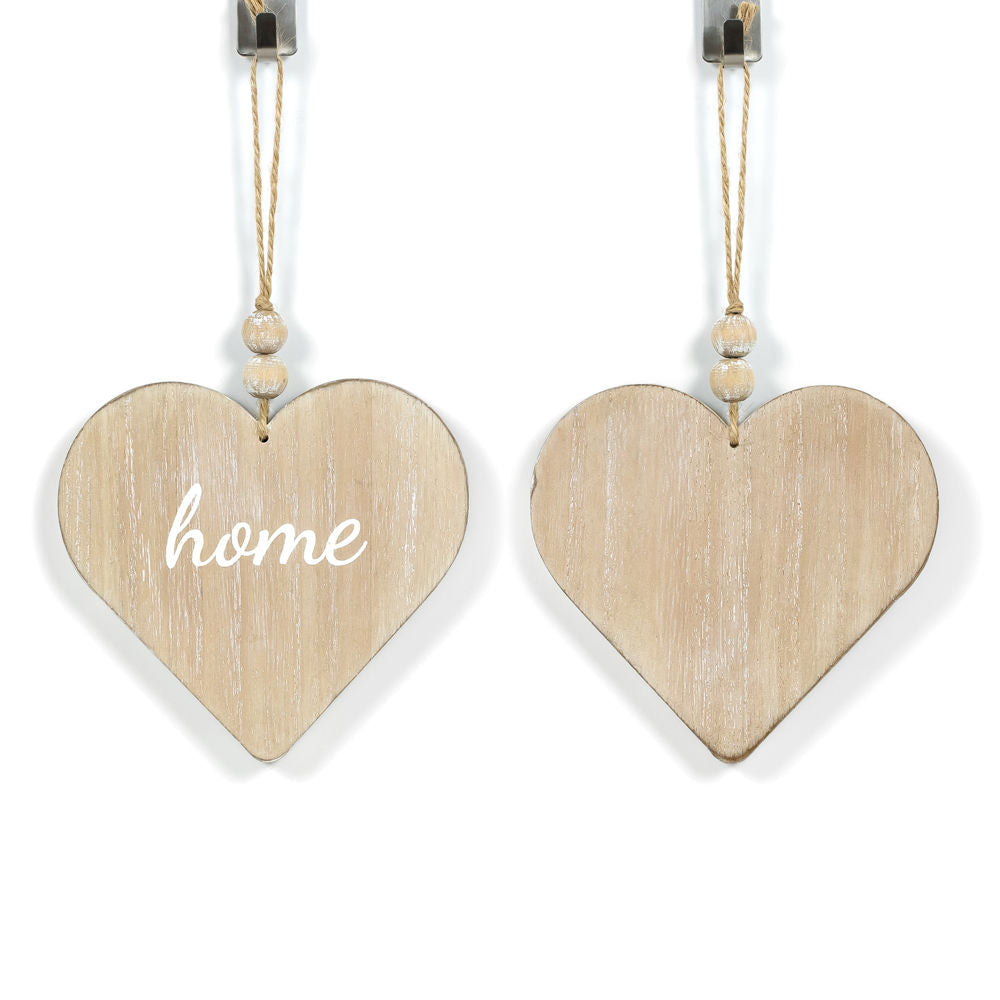 5" X 5.25" X .5" Reversible Wood Ornament (Home) Natural/White