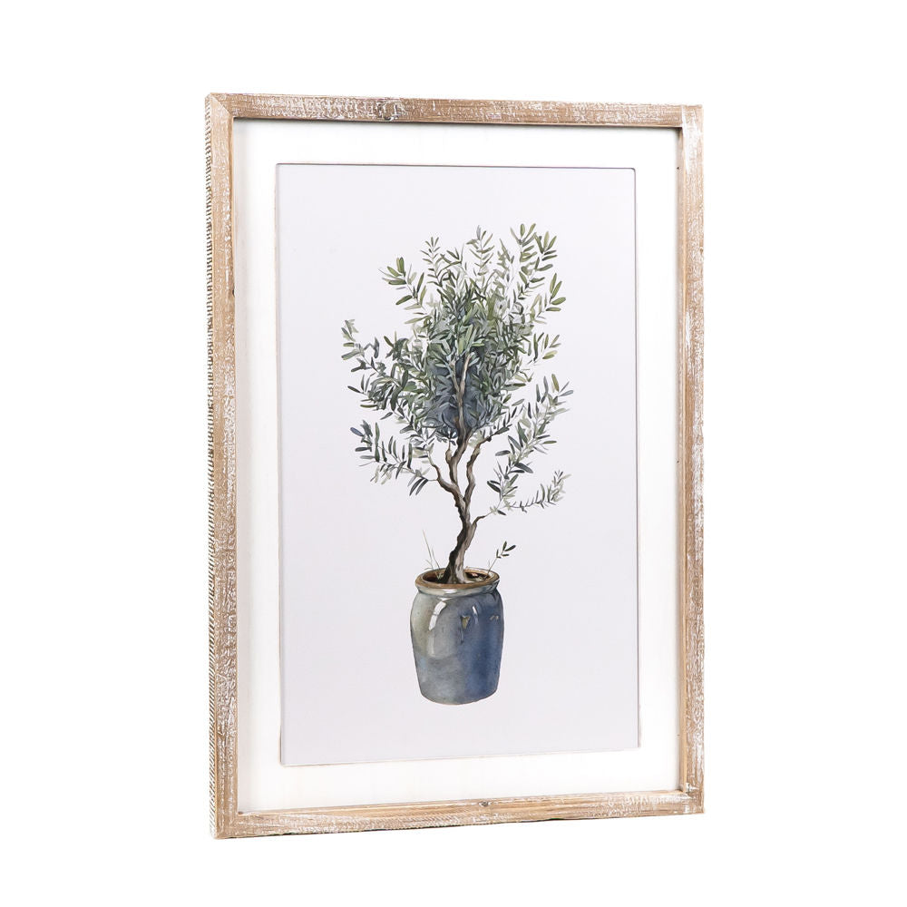 17" x 25" Reversible Wood Frame Sign - Pomegranate/Plant | Multicolor