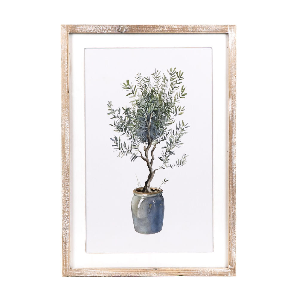 17" x 25" Reversible Wood Frame Sign - Pomegranate/Plant | Multicolor