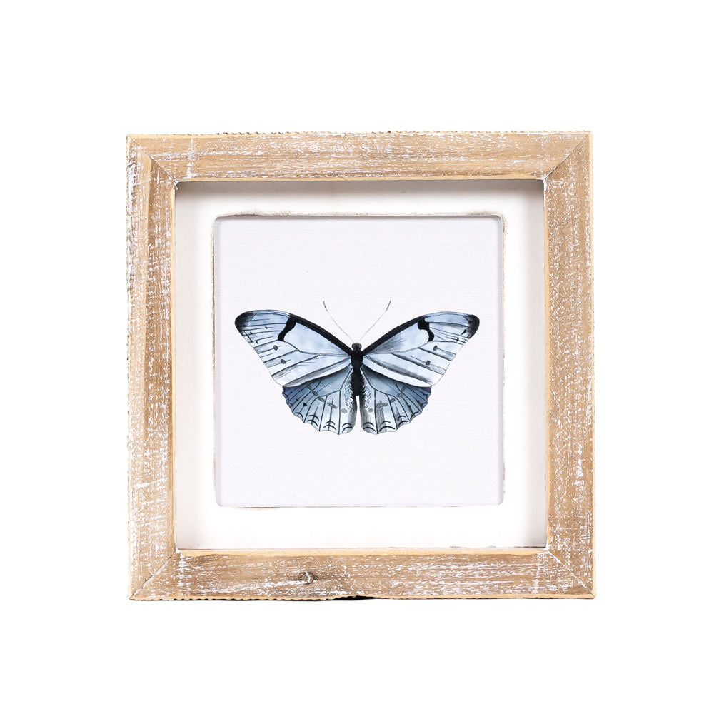8" Reversible Wood Frame Sign - Dragonfly/Butterfly | Multicolor