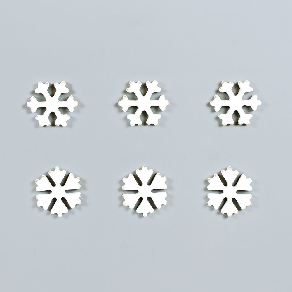 Letterboard Wood Shape Icons - Snowflakes (Set of 6)