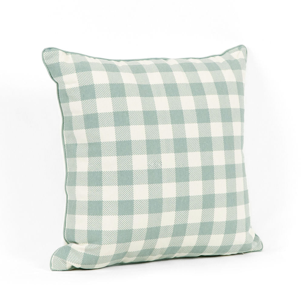 17" Reversible Pillow - Rabbit and Check | Multicolor