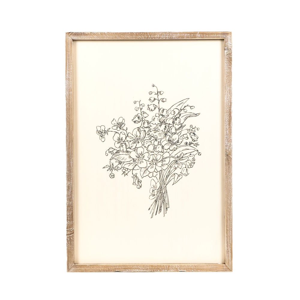 17" x 25" Reversible Wood Frame Sign - Flowers/Fruit | Multicolor
